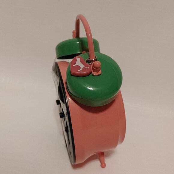 Rare PINK Victoria's Secret Wake Up Sleepy Head Bell Alarm Clock PENNANT Varsity - Picture 2 of 7